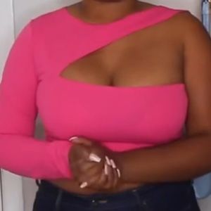 Hot Pink One Shoulder Cut Out Top